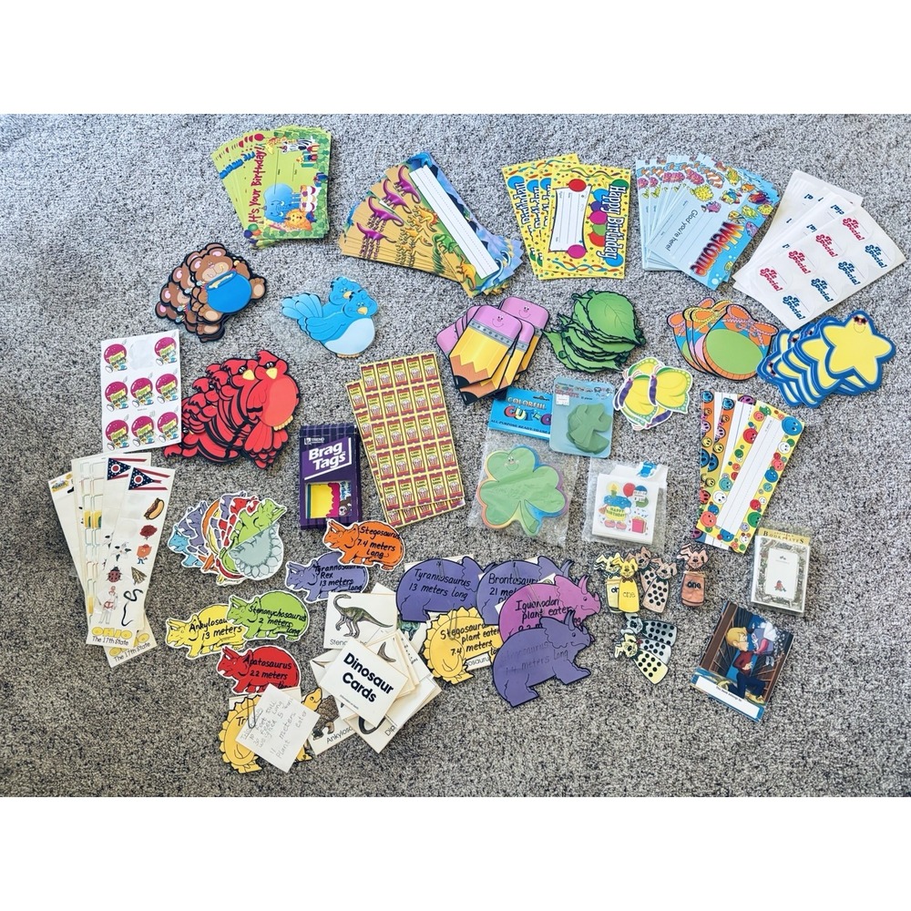 Vintage Carson Dellosa & Trend Classroom Cutouts Nameplates -  Huge Teacher Lot